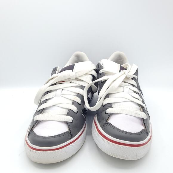 Adidas Top Court Hi BaseBall stitch sneakers gray white red Men\'s size 9.5